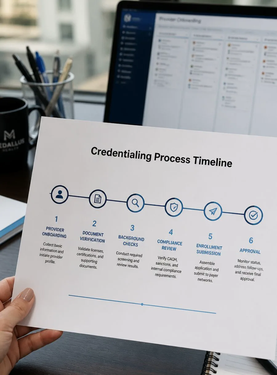 Provider Credentialing — process section image